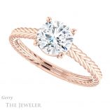 Round Cut Forever One Moissanite Engagement Ring #GTJ1263-round-fo-r 5 Round Cut Forever One Moissanite Engagement Ring #GTJ1263-round-fo-r