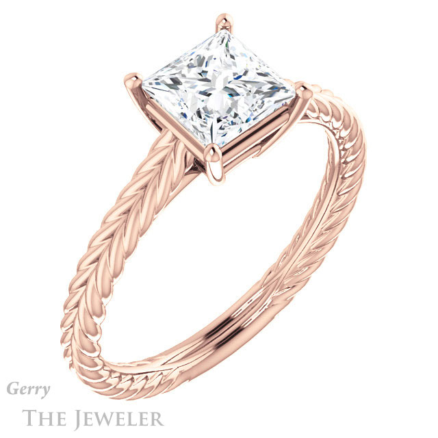 Princess Cut Forever One Moissanite Engagement Ring #GTJ1263-square-fo-r 4 Princess Cut Forever One Moissanite Engagement Ring #GTJ1263-square-fo-r