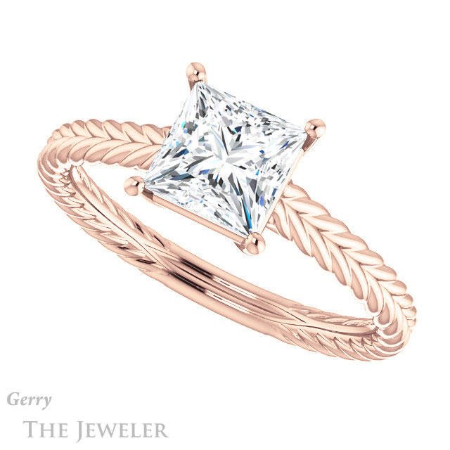 Princess Cut Forever One Moissanite Engagement Ring #GTJ1263-square-fo-r 5 Princess Cut Forever One Moissanite Engagement Ring #GTJ1263-square-fo-r