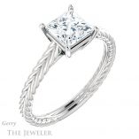 Princess Cut Forever One Moissanite Engagement Ring #GTJ1263-square-fo-w 4 Princess Cut Forever One Moissanite Engagement Ring #GTJ1263-square-fo-w