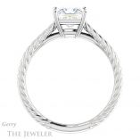 Princess Cut Forever One Moissanite Engagement Ring #GTJ1263-square-fo-w 2 Princess Cut Forever One Moissanite Engagement Ring #GTJ1263-square-fo-w