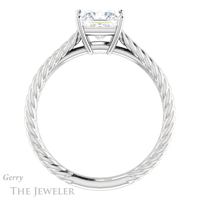 Princess Cut Forever One Moissanite Engagement Ring #GTJ1263-square-fo-w