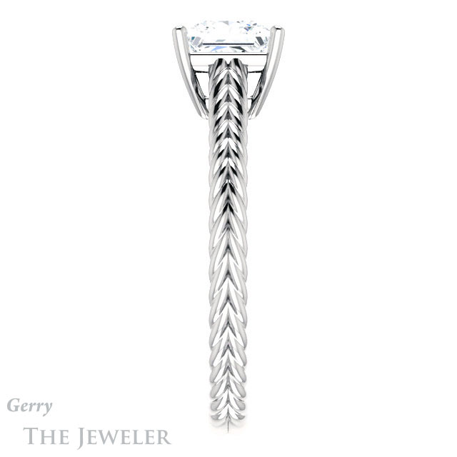 Princess Cut Forever One Moissanite Engagement Ring #GTJ1263-square-fo-w 3 Princess Cut Forever One Moissanite Engagement Ring #GTJ1263-square-fo-w