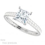 Princess Cut Forever One Moissanite Engagement Ring #GTJ1263-square-fo-w 5 Princess Cut Forever One Moissanite Engagement Ring #GTJ1263-square-fo-w