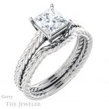 Princess Cut Forever One Moissanite Engagement Ring #GTJ1263-square-fo-w 6 Princess Cut Forever One Moissanite Engagement Ring #GTJ1263-square-fo-w