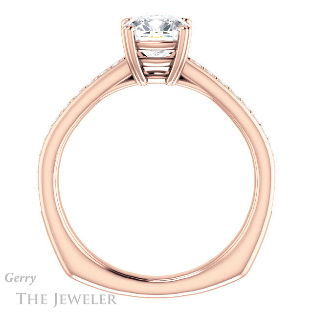 Cushion Cut Forever One Moissanite Engagement Ring #GTJ1265-cushion-fo-r