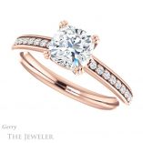 Cushion Cut Forever One Moissanite Engagement Ring #GTJ1265-cushion-fo-r