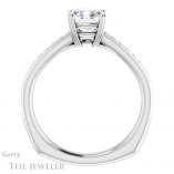 Cushion Cut Forever One Moissanite Engagement Ring #GTJ1265-cushion-fo-w 2 Cushion Cut Forever One Moissanite Engagement Ring #GTJ1265-cushion-fo-w