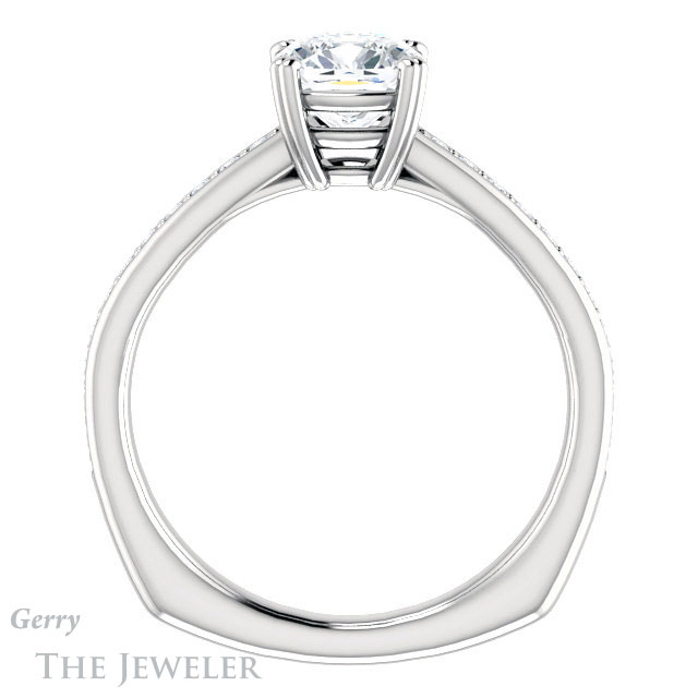 Cushion Cut Forever One Moissanite Engagement Ring #GTJ1265-cushion-fo-w 2 Cushion Cut Forever One Moissanite Engagement Ring #GTJ1265-cushion-fo-w