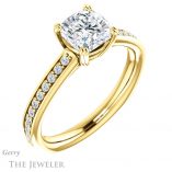 Cushion Cut Forever One Moissanite Engagement Ring #GTJ1265-cushion-fo-y