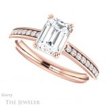 Emerald Cut Forever Brilliant Moissanite Engagement Ring #GTJ1265-emerald-fb-r