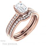 Emerald Cut Forever Brilliant Moissanite Engagement Ring #GTJ1265-emerald-fb-r