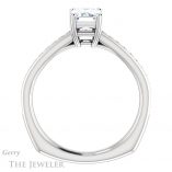 Emerald Cut Forever One Moissanite Engagement Ring #GTJ1265-emerald-fb-w 2 Emerald Cut Forever Brilliant Moissanite Engagement Ring #GTJ1265-emerald-fb-w