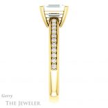 Emerald Cut Forever One Moissanite Engagement Ring #GTJ1265-emerald-fb-y 3 Emerald Cut Forever Brilliant Moissanite Engagement Ring #GTJ1265-emerald-fb-y