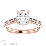 Oval Shaped Forever One Moissanite Engagement Ring #GTJ1265-oval-fo-r