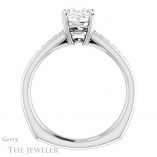 Oval Shaped Forever One Moissanite Engagement Ring #GTJ1265-oval-fo-w