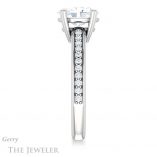 Oval Shaped Forever One Moissanite Engagement Ring #GTJ1265-oval-fo-w