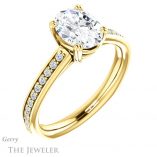 Oval Shaped Forever One Moissanite Engagement Ring #GTJ1265-oval-fo-y 4 Oval Shaped Forever One Moissanite Engagement Ring #GTJ1265-oval-fo-y
