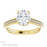 Oval Shaped Forever One Moissanite Engagement Ring #GTJ1265-oval-fo-y 1 Oval Shaped Forever One Moissanite Engagement Ring #GTJ1265-oval-fo-y
