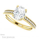 Oval Shaped Forever One Moissanite Engagement Ring #GTJ1265-oval-fo-y 5 Oval Shaped Forever One Moissanite Engagement Ring #GTJ1265-oval-fo-y