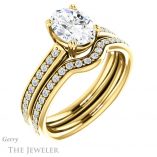 Oval Shaped Forever One Moissanite Engagement Ring #GTJ1265-oval-fo-y 6 Oval Shaped Forever One Moissanite Engagement Ring #GTJ1265-oval-fo-y