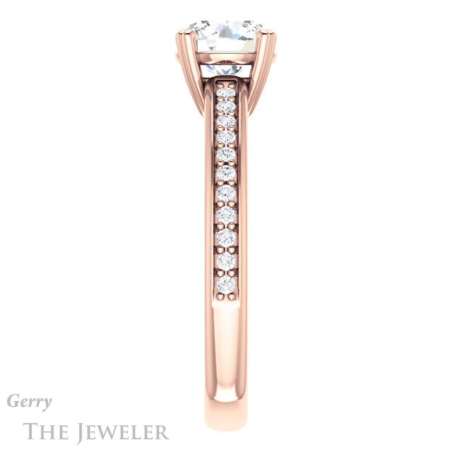 Round Cut Forever One Moissanite Engagement Ring #GTJ1265-round-fo-r 3 Round Cut Forever One Moissanite Engagement Ring #GTJ1265-round-fo-r
