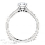 Round Cut Forever One Moissanite Engagement Ring #GTJ1265-round-fo-w 2 Round Cut Forever One Moissanite Engagement Ring #GTJ1265-round-fo-w