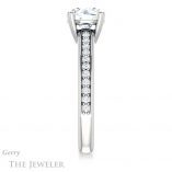 Round Cut Forever One Moissanite Engagement Ring #GTJ1265-round-fo-w 3 Round Cut Forever One Moissanite Engagement Ring #GTJ1265-round-fo-w