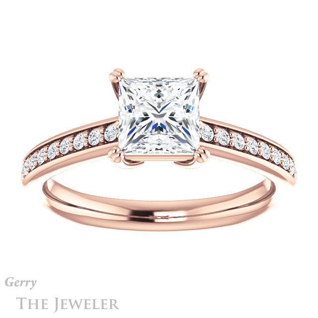 Princess Cut Forever One Moissanite Engagement Ring #GTJ1265-square-fo-r