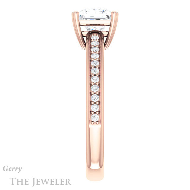 Princess Cut Forever One Moissanite Engagement Ring #GTJ1265-square-fo-r