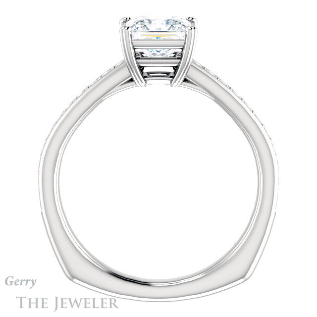 Princess Cut Forever One Moissanite Engagement Ring #GTJ1265-square-fo-w