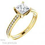 Princess Cut Forever One Moissanite Engagement Ring #GTJ1265-square-fo-y