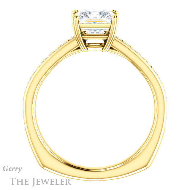 Princess Cut Forever One Moissanite Engagement Ring #GTJ1265-square-fo-y