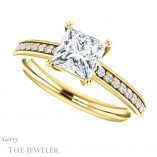 Princess Cut Forever One Moissanite Engagement Ring #GTJ1265-square-fo-y