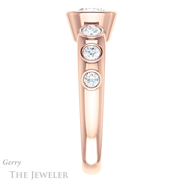 Cushion Cut Forever One Moissanite Engagement Ring #GTJ1266-cushion-fo-r