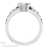 Cushion Cut Forever One Moissanite Engagement Ring #GTJ1266-cushion-fo-w 2 Cushion Cut Forever One Moissanite Engagement Ring #GTJ1266-cushion-fo-w
