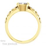 Cushion Cut Forever One Moissanite Engagement Ring #GTJ1266-cushion-fo-y 2 Cushion Cut Forever One Moissanite Engagement Ring #GTJ1266-cushion-fo-y