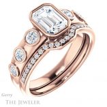 Emerald Cut Forever Brilliant Moissanite Engagement Ring #GTJ1266-emerald-fb-r
