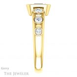 Emerald Cut Forever Brilliant Moissanite Engagement Ring #GTJ1266-emerald-fb-y