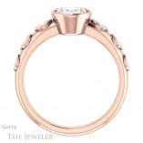 Oval Shaped Forever One Moissanite Engagement Ring #GTJ1266-oval-fo-r