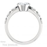 Oval Shaped Forever One Moissanite Engagement Ring #GTJ1266-oval-fo-w 2 Oval Shaped Forever One Moissanite Engagement Ring #GTJ1266-oval-fo-w