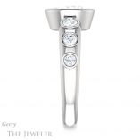 Oval Shaped Forever One Moissanite Engagement Ring #GTJ1266-oval-fo-w 3 Oval Shaped Forever One Moissanite Engagement Ring #GTJ1266-oval-fo-w