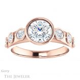 Round Cut Forever One Moissanite Engagement Ring #GTJ1266-round-fo-r 1 Round Cut Forever One Moissanite Engagement Ring #GTJ1266-round-fo-r