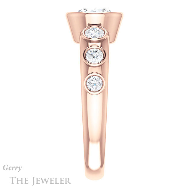 Round Cut Forever One Moissanite Engagement Ring #GTJ1266-round-fo-r 3 Round Cut Forever One Moissanite Engagement Ring #GTJ1266-round-fo-r