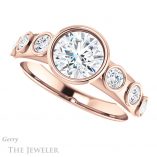Round Cut Forever One Moissanite Engagement Ring #GTJ1266-round-fo-r 5 Round Cut Forever One Moissanite Engagement Ring #GTJ1266-round-fo-r