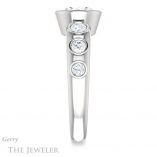 Round Cut Forever One Moissanite Engagement Ring #GTJ1266-round-fo-w