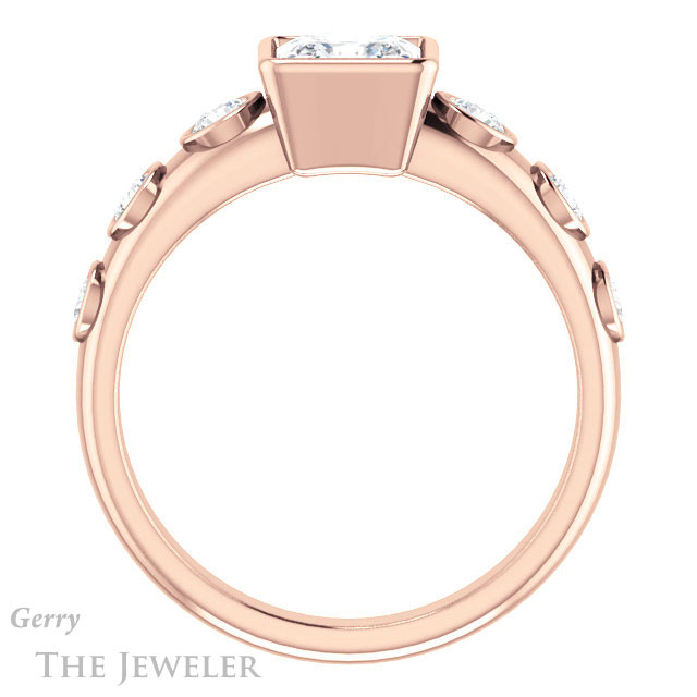 Princess Cut Forever One Moissanite Engagement Ring #GTJ1266-square-fo-r