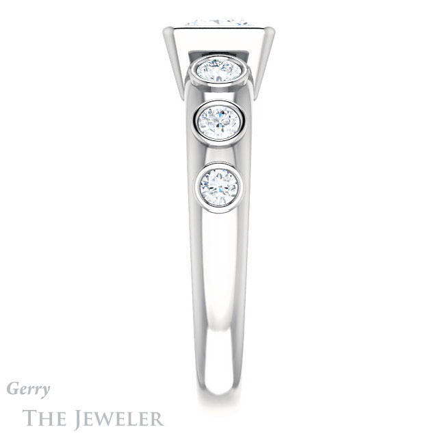 Princess Cut Forever One Moissanite Engagement Ring #GTJ1266-square-fo-w