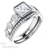 Princess Cut Forever One Moissanite Engagement Ring #GTJ1266-square-fo-w