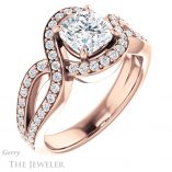 Cushion Cut Forever One Moissanite Engagement Ring #GTJ1267-cushion-fo-r